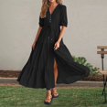 thumbnail image 2 of Vestido informal holgado de color liso para mujer: sin mangas, versátil para todas las estaciones, lavable a máquina, tallas S-XL, 109-124 cm de contorno de pecho, 2 of 5