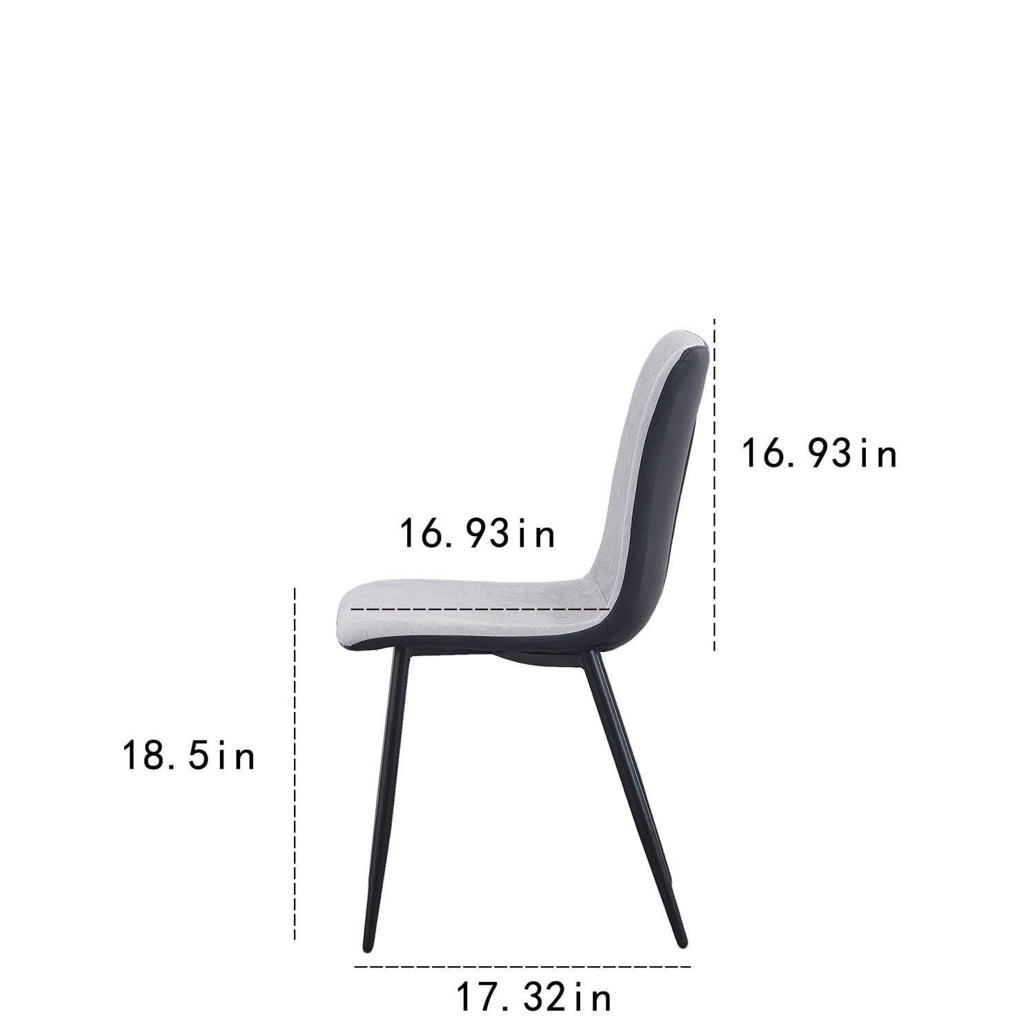 Kadyn Dining Chair 4-piece Set, Kitchen Dining Room Chair with Fabric Cushion, Seat Back and Brown Metal Leg, Linen Dining Side Chairs for Living Room, Gray Kadyn Dining Chair 4-piece Set, Kitchen Dining Room Chair with Fabric Cushion, Seat Back and Brown Metal Leg, Linen Dining Side Chairs for Living Room, Gray