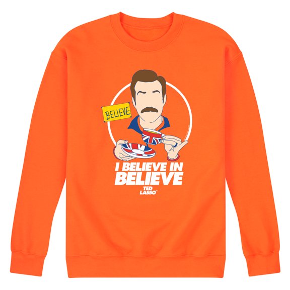 Ted Lasso - British Soccer Coach - I Believe in Believe - Men's Crew Neck Fleece Pullover
