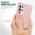 thumbnail image 2 of Casetego for Samsung Galaxy S23 Ultra Case,with 2 Pack HD Len Protector Heavy Duty Full Body Shockproof Kickstand With 360° Ring Holder Support Car Mount Phone Cover,Rose Gold, 2 of 7
