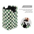 thumbnail image 3 of Yayeee Freestanding Laundry Hamper with Handle Collapsible Large Storage Basket for Clothes, Green and White Plaid Pattern, 3 of 7