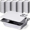 DecorRack Aluminum Pans with Flat Board Lids, 2.25 lb Rectangular (56 Pans)