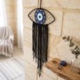thumbnail image 5 of Kmonabie Hand Woven Macrame Wall Hanging, Cotton Tassel Dreamcatcher Boho Home Wall Decor, 3 Colors for Bedroom Living Room Entryway, Black, 5 of 6