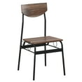 thumbnail image 3 of 6 Piece Dining Table Set, Wooden Dining Table with Storage Rack, 4 Chair and Bench, Stainless Steel Frame Modern Dining Set for Home, Kitchen, Breakfast Small Space, Easy Assembly, Natural, 3 of 7