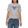 thumbnail image 3 of Stylized Eagle Graphic Design Ring Spun Combed Cotton Short Sleeve Deluxe Jersey T-Shirt - Heather Grey 2XL, 3 of 4