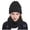 Black, variant on Women's Winter Hat Slouchy Knit Cap With Scarves Hat Spray Sweat