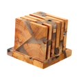 thumbnail image 2 of 6x posavasos de resina, almohadillas para tazas, aislamiento térmico, taza para té y café, posavasos para mesa, posavasos para bebidas, vajilla para n cuadrado, 2 of 9