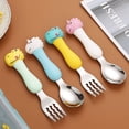 thumbnail image 2 of 304 Stainless Steel Dinosaur Baby Children's Portable Tableware Cartoon Spoon Fork Learning Training Chopsticks Fork Spoon Set, 2 of 4