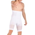 thumbnail image 1 of Men's Hi-waist Slimming Tummy Abs Shaper with Boxer Brief Thigh Slimmer Workout Stretch Shapewear Shorts White, 1 of 8