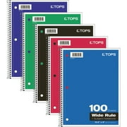 Tops, TOP65031, Wide Rule 1-Subject Spiral Notebook, 1 Each