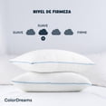 thumbnail image 3 of Almohada Memory Foam Paquete De 2 Pzas Lavable Espuma Viscoelástica Con Cooling Gel Hipoalergénicas Queen COLORDREAMS blanco, 3 of 8