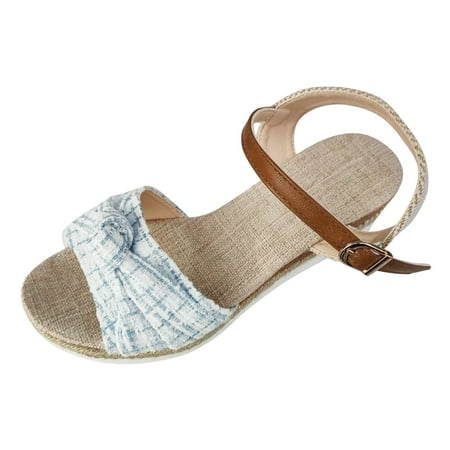 

Fashion Women Buckle Strap Summer Weave Comfortable Wedges Shoes Beach Round Toe Breathable Sandals Women Shoes Sandals Heels Heels Sandals Women Size 6 Womens Comfy Shoes Sandals Womens Comfy Sandals