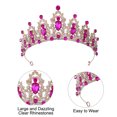 thumbnail image 3 of Corona de boda con diamantes de imitación, diadema para niñas, princesa, fiesta de cumpleaños, accesorios de boda nupcial, regalo navideño para mujeres y niñas, 3 of 5