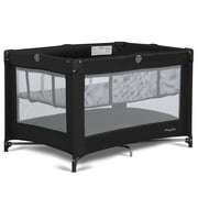 Dream on Me Zazzy Portable Play yard with Bassinet, Black, Unisex