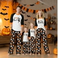 thumbnail image 3 of Halloween Pajama Set Long Sleeves and Pants Two-Piece Set Holiday Pajamas Cute Pumpkin Ghost Spider Skull Print Pajamas Pajamas Unisex Couple Outfit Family Pajamas,Man L, 3 of 6