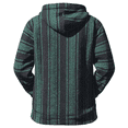 thumbnail image 4 of Men's Tribal Print Comfort Hoodie, Casual Long Sleeve Pullover Sweatshirt, Ethnic Style Streetwear for Christmas, Fall Winter, Cultural Events and Daily Wear,Army Green,L, 4 of 4