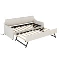 thumbnail image 6 of Tcbosik Upholstered Daybed with Pop-up Trundle, Twin Size Sofa Bed with USB Ports for Living Room, Guest Room, Bedroom, Space Saving, Beige, 6 of 10