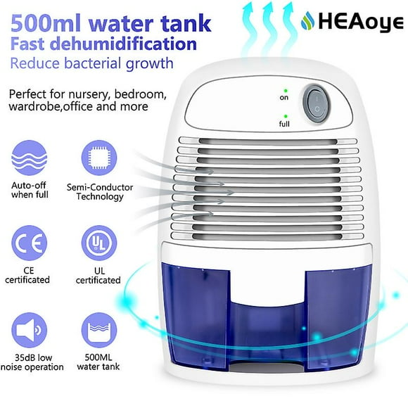 Moisture Absorber Electric Dehumidifier Air Dryer 500 Ml Mini Semiconductor Anti Mold And Air Dehumidifier Cabinets Low Noise,SEBNEEI