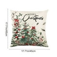 thumbnail image 3 of Christmas Pillow Cover Polyester Holiday Decorative Cushion Case for Sofa Living Room Bedroom Festive Home Decor(A), 3 of 4
