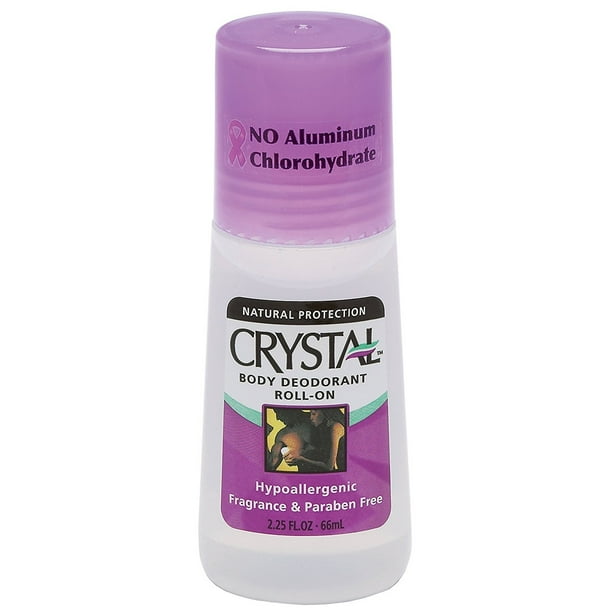 CRYSTAL Mineral Deodorant RollOn Unscented Body Deodorant With 24Hour