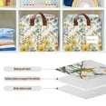 thumbnail image 4 of Yayeee Foldable Storage Basket for Shelves with Handles Waterproof Cloth Bins, Yellow Floral, 4 of 7