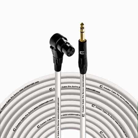 Coluber Cable Right Angle XLR Female to 1/4" TRS Male Pro 3-Pin Microphone