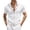White, variant on Summer Casual Outdoor Zippered Shirt Short Sleeve Knit Top With Jacquard Pattern Lightweight Breathable Loose Fit Wear