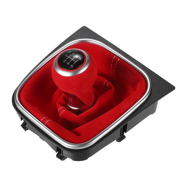 Bota de palanca de cambios manual Unique Bargains para Volkswagen Golf MK7 2013-2018 Rojo