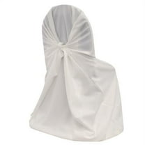 Efavormart White Polyester Universal Chair Cover