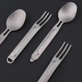 thumbnail image 3 of Nextool Outdoor Titanium Fork Spoon Cooking Titanium Spoon Tableware Cutlery Spork Set Portable For Camping Picnic, 3 of 5