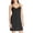 Black, variant on Women's Full Basic Spaghetti Strap Under Dress Nightwear Sleepwear Comfy Gown