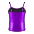 thumbnail image 2 of Lejafay Kids Girls Sparkly Metallic Tank Top Camisole Athletic Hip Hop Dancewear Purple 12, 2 of 6
