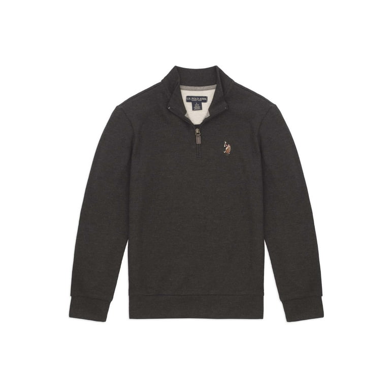 U.S. Polo Assn. Boys Quarter Zip Fleece Mock Neck Pullover U.S. Polo Assn. Boys Quarter Zip Fleece Mock Neck Pullover
