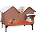 thumbnail image 1 of Casa para gatos GUZROK con calefacción para exteriores, resistente a la intemperie para invierno, 1 of 8