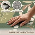thumbnail image 6 of ODIKA 4'x6' Olive Green Cream Floral Elegance Washable Area Rug Vintage Botanical Pattern with Graceful Blooms Stain Resistant, Low Pile, Easy Care for Dorm Room, Small Living, 6 of 7