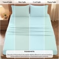 thumbnail image 4 of Lux Decor Twin XL Bed Sheets - 4 Piece Ultra-Soft Microfiber Sheets Set, Deep Pocket Fitted Sheet, Flat Sheet & 2 Pillowcases, Breathable Hotel Luxury, OEKO-Tex Certified, Ice Blue, 4 of 10