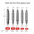 thumbnail image 2 of 5 pcs Drill Bit Set Broken Head Screw Removal Tool Bolt Screw Extractor Breaker Screw Remover Stripping Tool silver, 2 of 6
