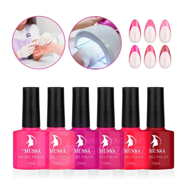Esmaltes Para Uñas Gama De Gelish Semipermanente Mussa x 6 unidades Uv Gama D Mussa 10 ml
