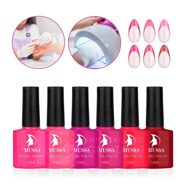 Esmaltes Para Uñas Gama De Gelish Semipermanente Mussa x 6 unidades Uv Gama D Mussa 10 ml