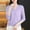 005 Purple, variant on Women's 3/4 Sleeve Cropped Knit Sweater Cardigan Solid Color Button Down V-Neck Tops Casual Lightweight Sweaters Tops