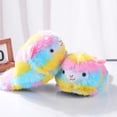 thumbnail image 6 of OOKWE Multicolor Alpaca Slippers Plush Sherpa Toy Llama Novelty PJ Shoes for Women, 6 of 15