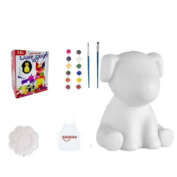 BESTSKY Paint Your Own Lamp Kit,Arts & Crafts Painting Kit for Kids Ages 8-13,Birthday Gifts for 3-12 Year Old Girls and Boys (Color Dog)