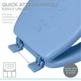 thumbnail image 4 of Bath Bliss Extra Soft Standard Round Toilet Seat Blue, 4 of 8