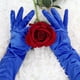 thumbnail image 4 of Guantes largos Allegra K de los años 20 para mujer Azul real One Size, 4 of 6