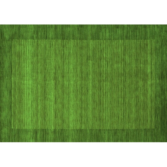 Ahgly Company Indoor Rectangle Abstract Green Contemporary Area Rugs, 4' x 6'