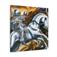 thumbnail image 2 of Cowboy Riding Wild Steed - Canvas, 2 of 10