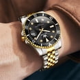 thumbnail image 6 of OLEVS Watch for Men Stainless Steel Business Dress Luxury Diamond Big Face Waterproof Mens Watches with Date Analog Wrist Men Watch Reloj para Hombre Black Dial, 6 of 12