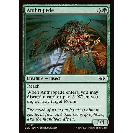 MtG Duskmourn: House of Horror Common Anthropede #167