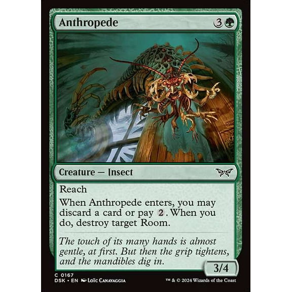 MtG Duskmourn: House of Horror Common Anthropede #167