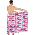 thumbnail image 4 of HAPPY BAY Men's Pareo Swim Trunk Surfing Sarong Long Beach Wrap One Size Pink-I549 Summer Vacation Party, 4 of 5